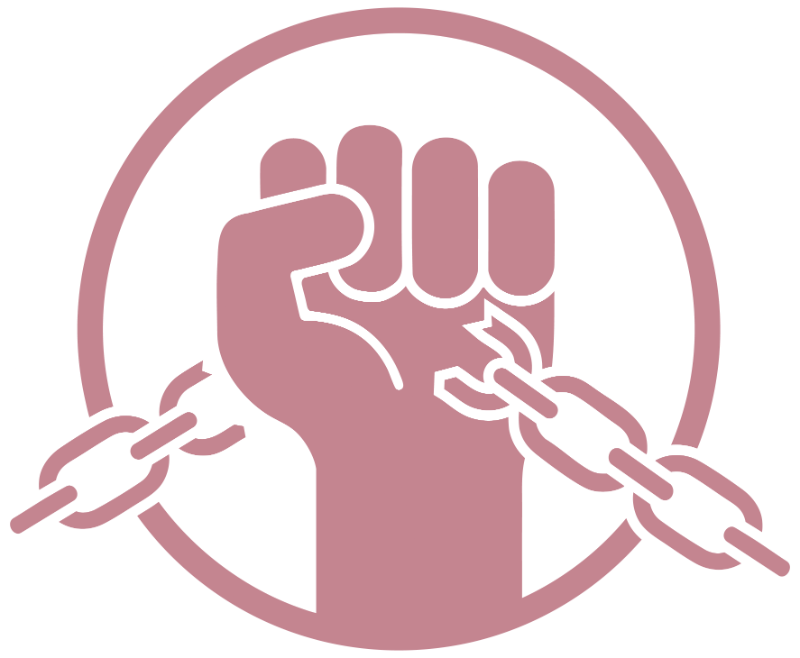 Icon demokratische Freiheit, Faust sprengt Ketten