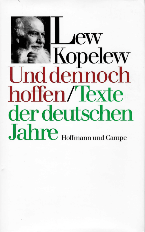 Buchcover Lew Kopelew Forum- Und dennoch hoffen